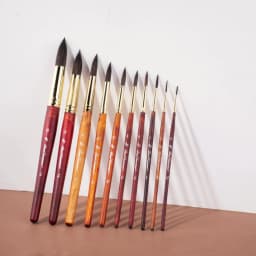 Mixed Hair Round Tip Mop Brush, Watercolor Pen Water Chalk Art Crochet Pen School Art Supplies, Painting Professional Brush