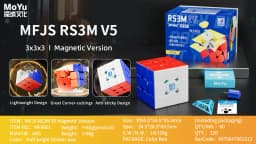 NEW 2023 MoYu RS3M V5 3X3 Magnetic Magic Speed Cube Stickerless Professional Fidget Toys RS3 M V5 Cubo Magico Puzzle