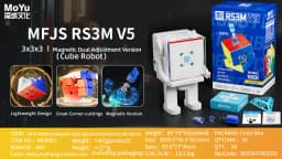 NEW 2023 MoYu RS3M V5 3X3 Magnetic Magic Speed Cube Stickerless Professional Fidget Toys RS3 M V5 Cubo Magico Puzzle