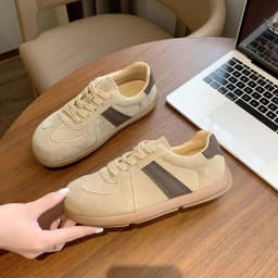 Autumn/Winter Fashion Trend Women's Casual Shoes College Style Wide Toe Soft Comfortable Flat Shoes Outdoor Casual Sports Shoes
