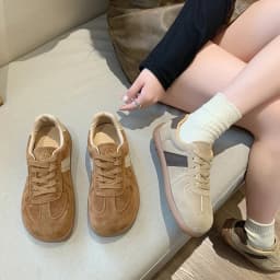 Autumn/Winter Fashion Trend Women's Casual Shoes College Style Wide Toe Soft Comfortable Flat Shoes Outdoor Casual Sports Shoes