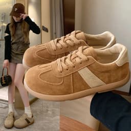 Autumn/Winter Fashion Trend Women's Casual Shoes College Style Wide Toe Soft Comfortable Flat Shoes Outdoor Casual Sports Shoes