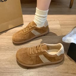 Autumn/Winter Fashion Trend Women's Casual Shoes College Style Wide Toe Soft Comfortable Flat Shoes Outdoor Casual Sports Shoes