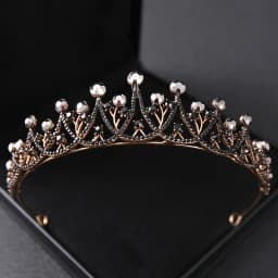 Trendy Silver Color Crystal Pearl Tiara Princess Headpiece Crown Party Birthday Gift Bridal Headdress Wedding Hair Accessories