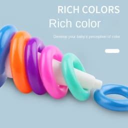 Rainbow Stacking Ring Tower Montessori Educational Baby Toy Pyramid Tower Cup Dinosaur Stacking Toys Beach Pool Toy