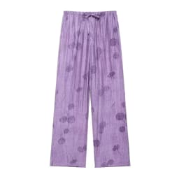Woman Jacquard Trouser Set V Neck Long Sleeves Shirt Top + Casual Lace Up Elastic Waist Streetwear Women's Wide Leg Pant