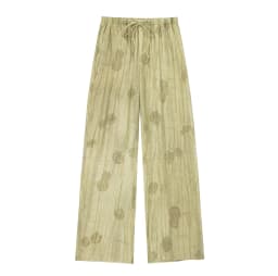 Woman Jacquard Trouser Set V Neck Long Sleeves Shirt Top + Casual Lace Up Elastic Waist Streetwear Women's Wide Leg Pant