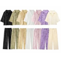 Woman Jacquard Trouser Set V Neck Long Sleeves Shirt Top + Casual Lace Up Elastic Waist Streetwear Women's Wide Leg Pant