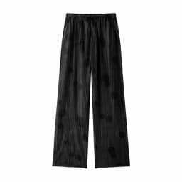 Woman Jacquard Trouser Set V Neck Long Sleeves Shirt Top + Casual Lace Up Elastic Waist Streetwear Women's Wide Leg Pant