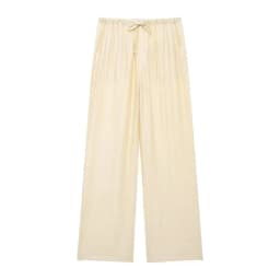 Woman Jacquard Trouser Set V Neck Long Sleeves Shirt Top + Casual Lace Up Elastic Waist Streetwear Women's Wide Leg Pant