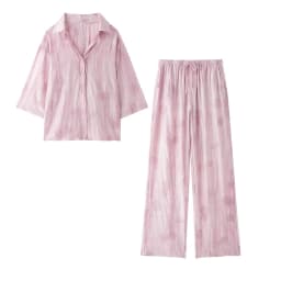 Woman Jacquard Trouser Set V Neck Long Sleeves Shirt Top + Casual Lace Up Elastic Waist Streetwear Women's Wide Leg Pant