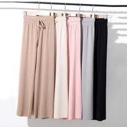 Slacks Women's Loose Summer Pants Soft Ice Silk Ankle-Length Black Wide Leg Pants Grey Khaki Women High Waisted Trousers 2026