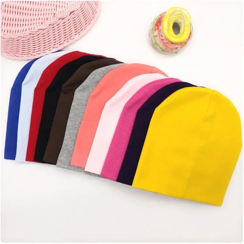 0-3 Years Old Solid Children Knitted Hat Newborn Baby Winter Cotton Warm Cap Spring Autumn Toddler Beanie Boy Girl Hats