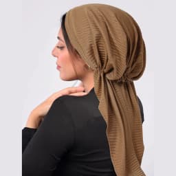Ramadan Crinkle Muslim Hijab Caps Wrap Head Soft Elastic Long Tail Turban Bonnet Fashion Solid Color Headdress Wearable