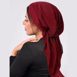 Ramadan Crinkle Muslim Hijab Caps Wrap Head Soft Elastic Long Tail Turban Bonnet Fashion Solid Color Headdress Wearable