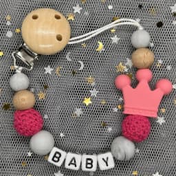 Custom Personalized Name Pacifier Clips BPA Free Silicone Baby Pacifier Clips Colorful Pacifier Chain Holder Teething
