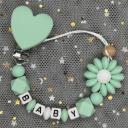 Custom Personalized Name Pacifier Clips BPA Free Silicone Baby Pacifier Clips Colorful Pacifier Chain Holder Teething