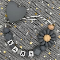 Custom Personalized Name Pacifier Clips BPA Free Silicone Baby Pacifier Clips Colorful Pacifier Chain Holder Teething