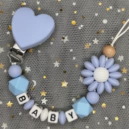 Custom Personalized Name Pacifier Clips BPA Free Silicone Baby Pacifier Clips Colorful Pacifier Chain Holder Teething