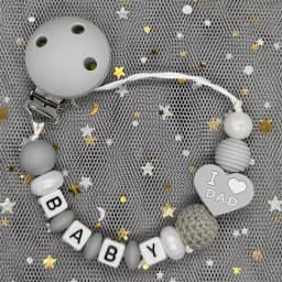 Custom Personalized Name Pacifier Clips BPA Free Silicone Baby Pacifier Clips Colorful Pacifier Chain Holder Teething