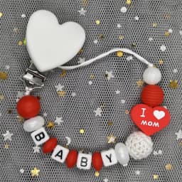 Custom Personalized Name Pacifier Clips BPA Free Silicone Baby Pacifier Clips Colorful Pacifier Chain Holder Teething