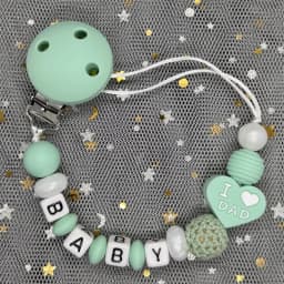 Custom Personalized Name Pacifier Clips BPA Free Silicone Baby Pacifier Clips Colorful Pacifier Chain Holder Teething