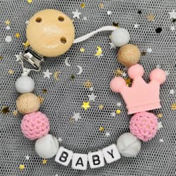 Custom Personalized Name Pacifier Clips BPA Free Silicone Baby Pacifier Clips Colorful Pacifier Chain Holder Teething