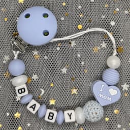 Custom Personalized Name Pacifier Clips BPA Free Silicone Baby Pacifier Clips Colorful Pacifier Chain Holder Teething