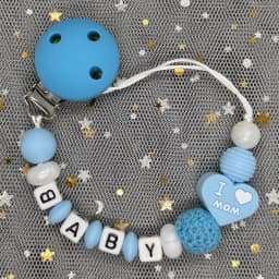 Custom Personalized Name Pacifier Clips BPA Free Silicone Baby Pacifier Clips Colorful Pacifier Chain Holder Teething