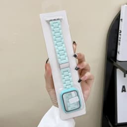 Watch strap+Case+glass For apple watch band 44mm 40mm 38/42mm Candy bracelet iwatch ultra2 49mm serie 9 8 7 6 5 4 3 Se 41mm/45mm