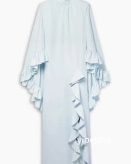 Customized Exquisite Jersey Straight O-Neck Midi Dresses Prom Dresses Modern Style Pastrol Unisex Chinese Style Formal Casual Si