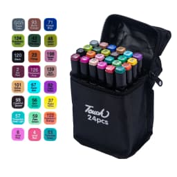 24-80 Colors Artist Double Headed Art Marker Pen Graffiti Manga Sketch Based Soft Brush For School Markers Art Supplies