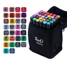 24-80 Colors Artist Double Headed Art Marker Pen Graffiti Manga Sketch Based Soft Brush For School Markers Art Supplies