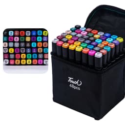 24-80 Colors Artist Double Headed Art Marker Pen Graffiti Manga Sketch Based Soft Brush For School Markers Art Supplies