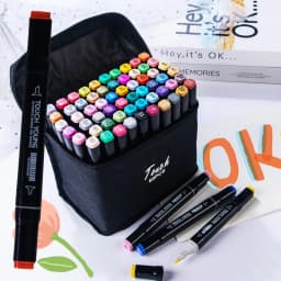 24-80 Colors Artist Double Headed Art Marker Pen Graffiti Manga Sketch Based Soft Brush For School Markers Art Supplies