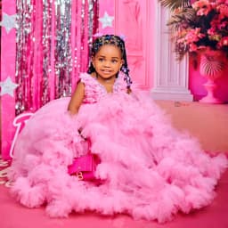 Luxury Pink Kids Birthday Dresses Beading Ruffles Flower Girl Dresses for Wedding Baby Girls Prom for Photoshoot