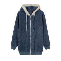 New Style Winter Fashion Women's Coat Casual Hooded Zipper Ladies Clothes Cashmere Women Fleece Jacket Solid Color Ladies Coats