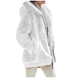 New Style Winter Fashion Women's Coat Casual Hooded Zipper Ladies Clothes Cashmere Women Fleece Jacket Solid Color Ladies Coats