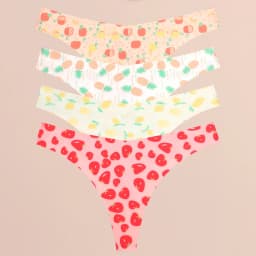 FINETOO 4Pcs Ultra Soft Underwear For Women Sexy Graphic Print Seamless Thongs Female Stretch Leopard G Strings Comfort Lingerie