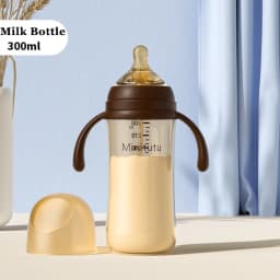 High capacity 240ml/300ml Straw Cup PP Material 5CM Wide Neck Nursing Bottle Anti-Colic BPA Free Milk Bottle Baby Kids
