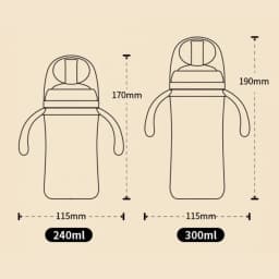 High capacity 240ml/300ml Straw Cup PP Material 5CM Wide Neck Nursing Bottle Anti-Colic BPA Free Milk Bottle Baby Kids