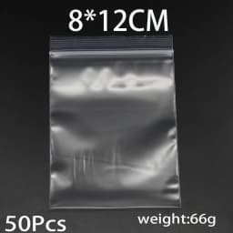 30-100Pcs/pack 4*6/5*7/6*8/7*10cm Thick Plastic Poly Clear Bags Jewelry Packaging Lock Zipped Reclosable For DIY Jewelry Storage