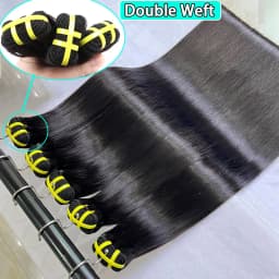 16A Raw Virgin Bone Straight 100% Human Hair Bundles Double Weft Unprocessed Vietnamese Hair Extensions 10-36 inch Natural Black