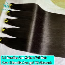 16A Raw Virgin Bone Straight 100% Human Hair Bundles Double Weft Unprocessed Vietnamese Hair Extensions 10-36 inch Natural Black