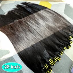 16A Raw Virgin Bone Straight 100% Human Hair Bundles Double Weft Unprocessed Vietnamese Hair Extensions 10-36 inch Natural Black