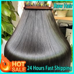 16A Raw Virgin Bone Straight 100% Human Hair Bundles Double Weft Unprocessed Vietnamese Hair Extensions 10-36 inch Natural Black