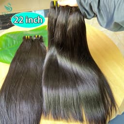 16A Raw Virgin Bone Straight 100% Human Hair Bundles Double Weft Unprocessed Vietnamese Hair Extensions 10-36 inch Natural Black
