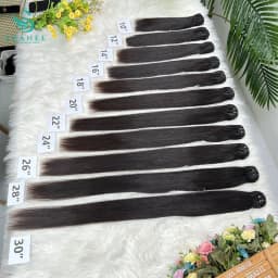 16A Raw Virgin Bone Straight 100% Human Hair Bundles Double Weft Unprocessed Vietnamese Hair Extensions 10-36 inch Natural Black