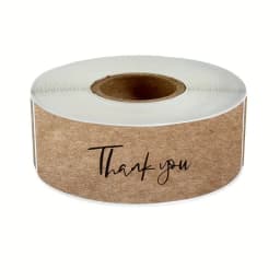 Hank You for Your Order Stickers Kraft Paper Sealing Stickers Rectangular Stickers for Shop Bakery Thank Customers Gifts