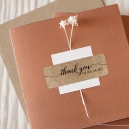 Hank You for Your Order Stickers Kraft Paper Sealing Stickers Rectangular Stickers for Shop Bakery Thank Customers Gifts